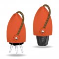 Pvotawp 2pcs Creative Pull-out Key Case Cover Leather Large-capacity Sleevechain Bags Cute Protector Car Key Fob With Holder 