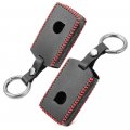 Leather Smart Key Fob Case Cover Protector With Chain For Volvo Xc6 Xc90 S90 V90 2019-2020 4-button 