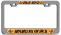Silly Boys Airplanes Are For Girls Ch 3d Metal License Plate Frame Auto Suv Truck Tag Holder B53 
