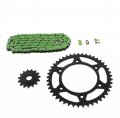 Fits Honda Xr400r 400 R Green Chain And Sprocket 15 45 110l