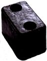 Rubber Molded Trailer Bumper Rectangular 2 Holes 5 In Length 3 625 Width 5 Depth M-tb20 Black 