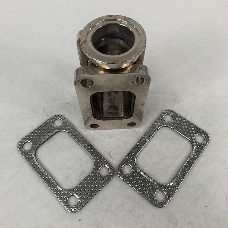 Straight Conversion Adapter T3-4 Bolt To Bolts Turbo Charger Flange With 38mm Vband Wastegate Flange Gasket