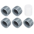 5pcs 1 2 Inch Pt Female Thread Pvc Pipe Fitting Cap Cleanout Water Drain End Caps Plug Socket Fittings With Gasket For Heater 
