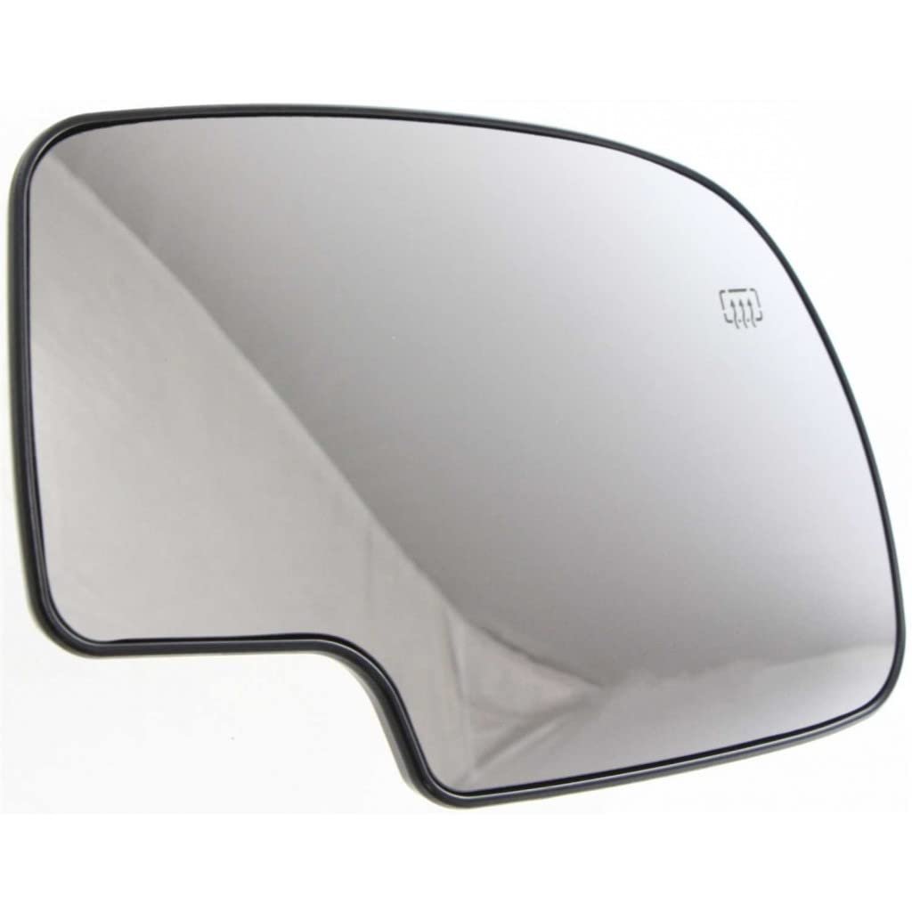 Passenger Side Mirror Glass For Chevy Silverado 1500 2500 Hd 2001 To 2006 Heated Convex With Backing Plate Replaces 88986363