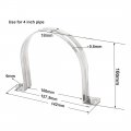 Uxcell 3 94-inch Rigid Pipe Strap 2 Holes Tube Straps 201 Stainless Steel Tension Clip Clamp 4pcs