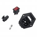 Antrader 6pcs Inlet Module Plug Male Power Socket With 5a Fuse Switch 10a 250v 3 Pin Iec320 C14 