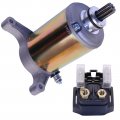 Glenparts Starter Motor And Relay Solenoid For Yamaha Yfm350 Wolverine 350 1995 2006 2007 2008 2009 20a Atvs