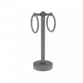 Allied Brass 953d Vanity Top 2 Ring Dotted Accents Guest Towel Holder Matte Gray 
