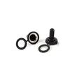 2x Toggle Switch Waterproof Rubber Cover Cap Water Proof Boot Black M12x0 75 
