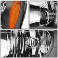 Ocpty Compatible For Chevrolet Trailblazer 2002-2009 For Ext 2002-2006 Headlight Headlamps Black Housing Amber Reflector
