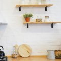 Uxcell Floating Shelf Brackets 10 Inch 6 Pack Iron L For Shelves Max Load 35 Lbs Metal Bracket Hardware Supports Black