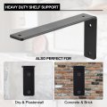Uxcell Floating Shelf Brackets 10 Inch 6 Pack Iron L For Shelves Max Load 35 Lbs Metal Bracket Hardware Supports Black