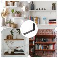 Uxcell Floating Shelf Brackets 10 Inch 6 Pack Iron L For Shelves Max Load 35 Lbs Metal Bracket Hardware Supports Black