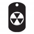 Fagraphix Fallout Shelter Symbol Keychain Gi Dog Tag Engraved Radiation Black 