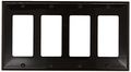 Morris 81142 Lexan Wall Plate Decorative Gfci 4 Gang Brown 