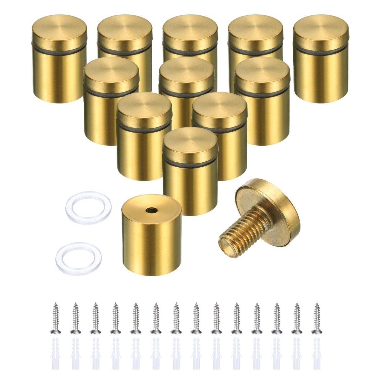 12 Pcs Standoff Screws In X 1 2 Stainless Steel Wall Mount Sign Hardware Kit For Acrylic Glass Signs And Advertising Boards