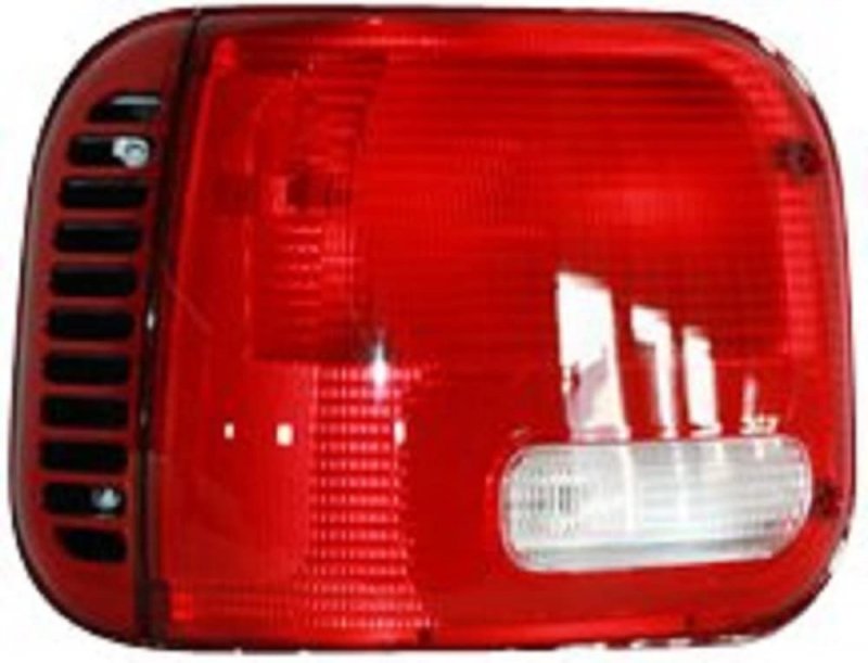 Left Tail Light Assembly For 1997 To 2003 Dodge Van Red Halogen Rear Lamp Waterproof Plastic Lens Part Number 11-5348-01