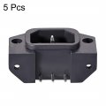 Uxcell C14 Panel Mount Plug Adapter Ac 250v 10a 15a 3 Pins Iec Inlet Module Power Connector Socket Right Angle Pack Of 5