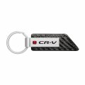 Ipick Image Compatible With Honda Red Logo Cr-v Carbon Fiber Texture Black Pu Leather Strap Key Chain