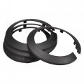 Uxcell Pipe Cover Decoration 114mm Pp Plastic Escutcheon Water Drain Line Black 2pcs