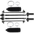 8-piece For 2006-2013 Suzuki Grand Vitara Front Inner Outer Tie Rod End Steering Rack Boot Sway Bar Link