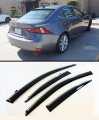 Jdm Vip Smoke Tinted Chrome Trim Window Visor Rain Guard W Clips Fits For 2014-2019 Lexus Is250 Is350 Is200t Is300