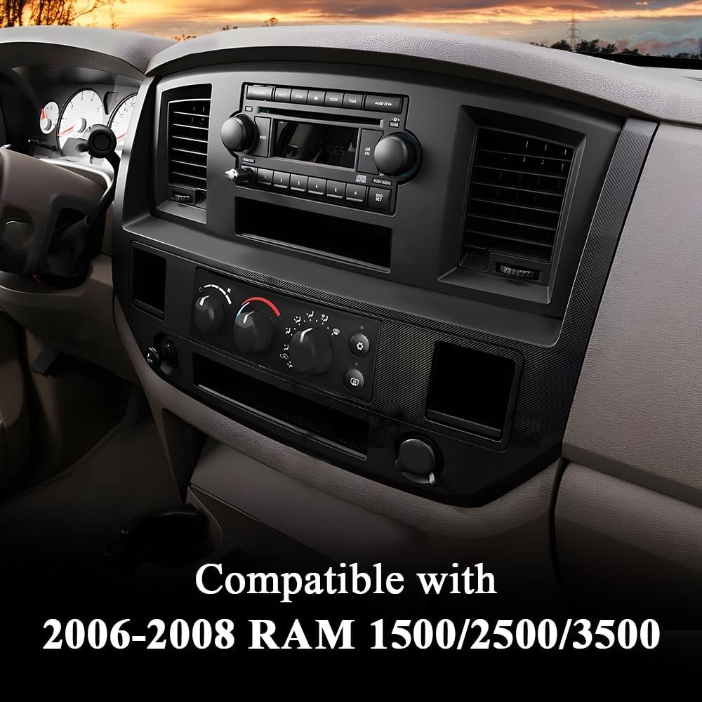 Center Dashboard Radio Climate Control Air Vent Bezel Panel For Dodge Ram 1500 2500 3500 Truck 2006-2008
