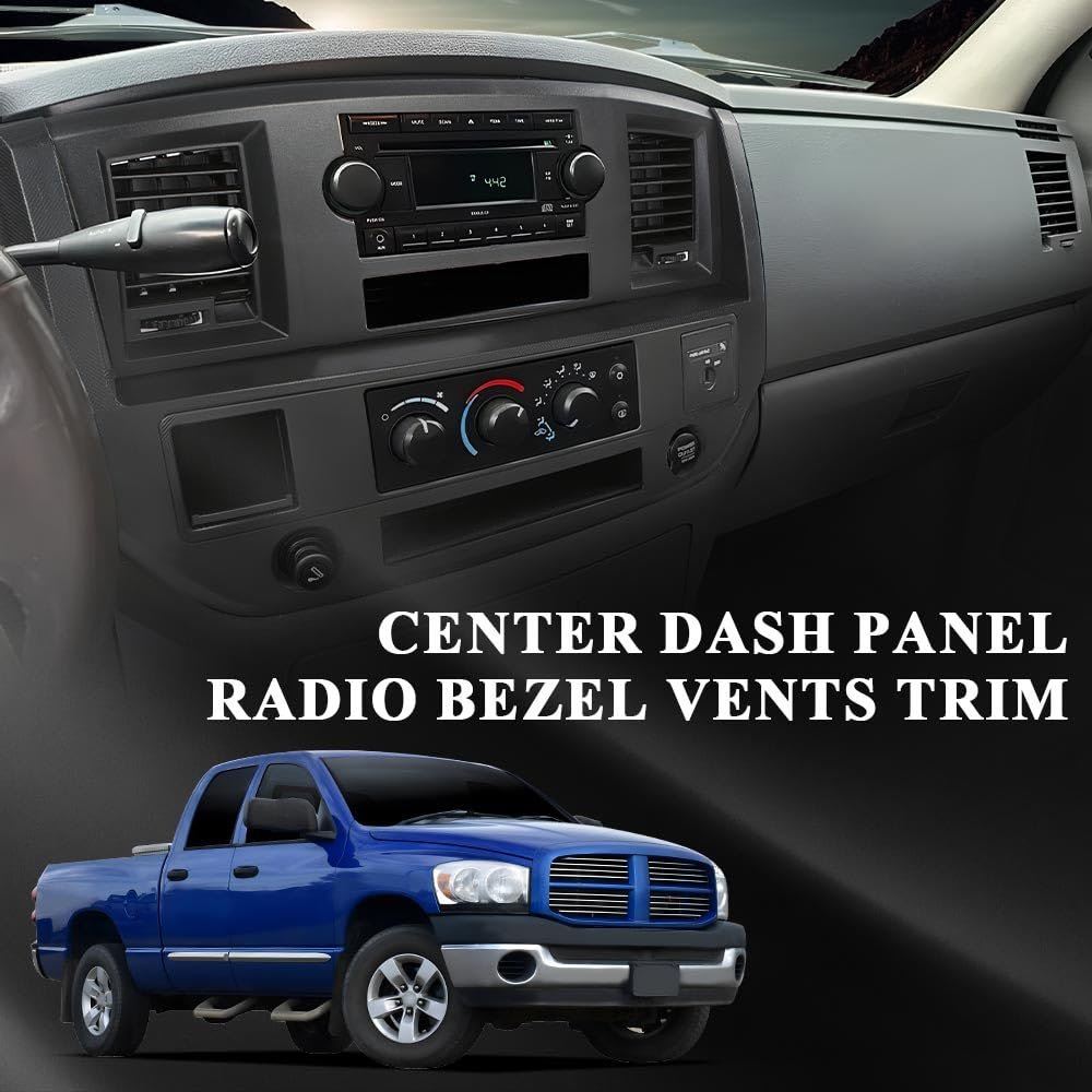 Center Dashboard Radio Climate Control Air Vent Bezel Panel For Dodge Ram 1500 2500 3500 Truck 2006-2008