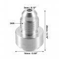 X Autohaux 10 Pcs Car Auto 3an Male Weld On Fitting Bung Hose Adapter Fuel Oil Aluminum Alloy Silver Tone