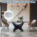4pcs Round Shape Aluminum Disc M10 Thread 80mm Diameter Circle Glass Top Adapter For Table Furniture Coffee Tables Silver