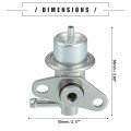Motoforti Fuel Injection Pressure Regulator For Mitsubishi Montero 1995-2002 Metal No Md322986 Silver Tone