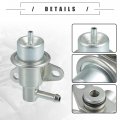 Motoforti Fuel Injection Pressure Regulator For Mitsubishi Montero 1995-2002 Metal No Md322986 Silver Tone