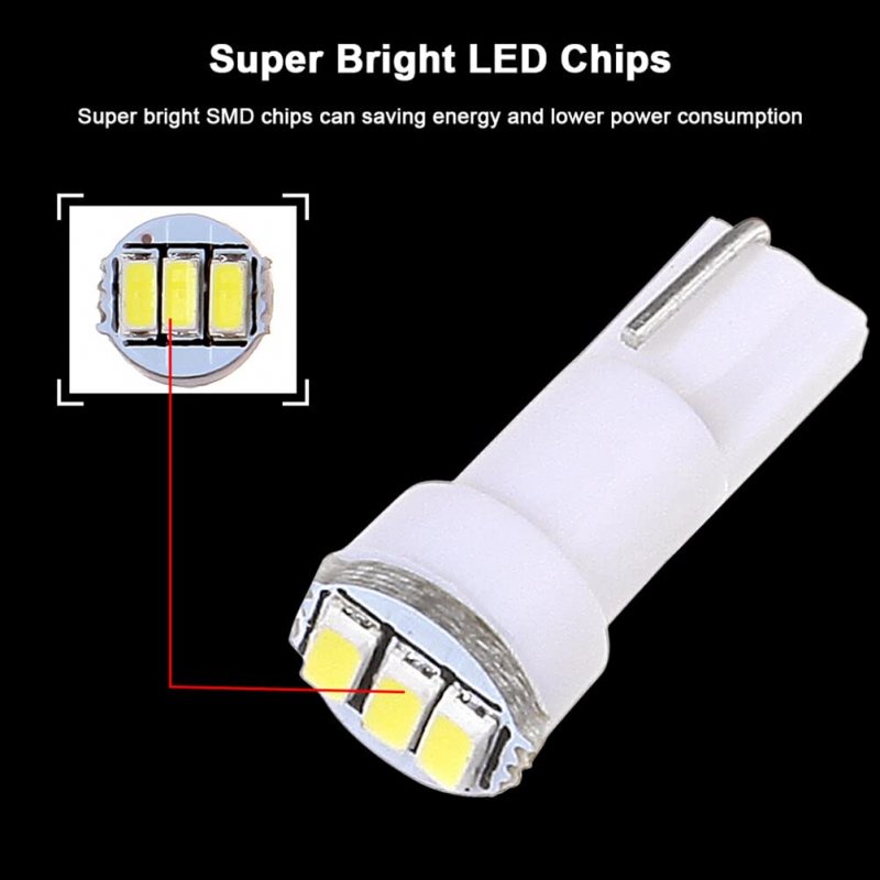 20x T5 17 74 73 3-3014smd Instrument Gauge Dash Indicator Led Light Bulbs White