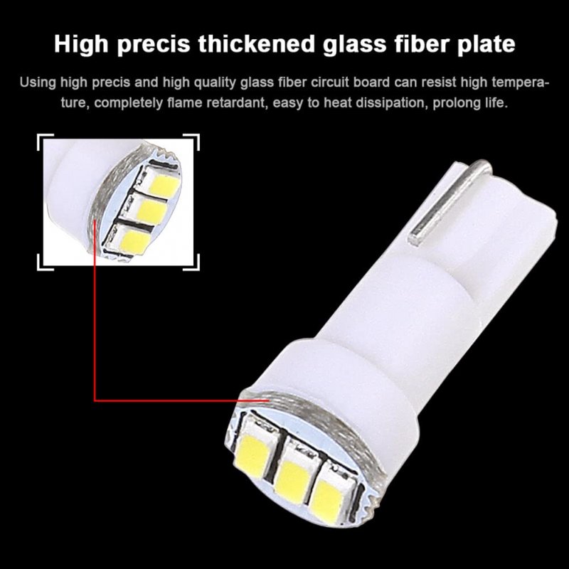 20x T5 17 74 73 3-3014smd Instrument Gauge Dash Indicator Led Light Bulbs White