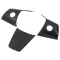 Abs Plastic Car Interior Accessories Steering Wheel Cover Trim Set For Tesla Model 3 2017-2020 