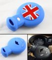 Cuztom Tuning Blue Union Jack Silicone Protective Case Cover Fits For 2008-2014 Mini Cooper Smart Car Key Fob