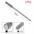 Uxcell 3 Pcsmm Ph1 Magnetic Phillips Screwdriver Bits 1 4 Inch Hex Shank 3 94-inch Length S2 Power Tool