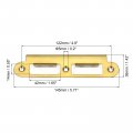 Uxcell Door Strike Plate 145mm X 36mm 201 Stainless Steel Latch Deadbolt For Frame Jamb Gold Round Edge