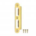 Uxcell Door Strike Plate 145mm X 36mm 201 Stainless Steel Latch Deadbolt For Frame Jamb Gold Round Edge