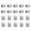 20 Pieces M8x10mm 304 Stainless Steel Cone Point Hex Socket Grub Screws Set For Machinery Home Repairs And Fixtures Silver 