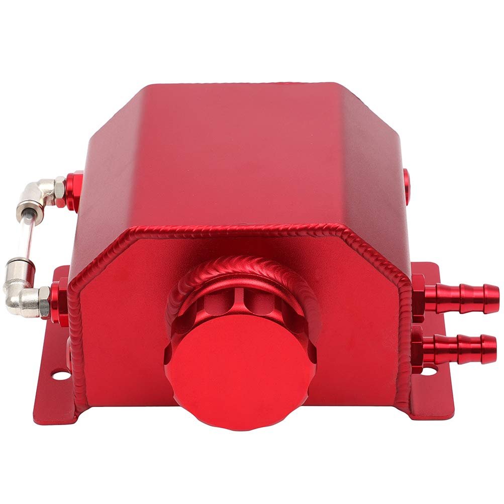 Universal 1l Coolant Reservoir Bottle Radiator Overflow Expansion Tank With Cap Red Fits Most Vehicles