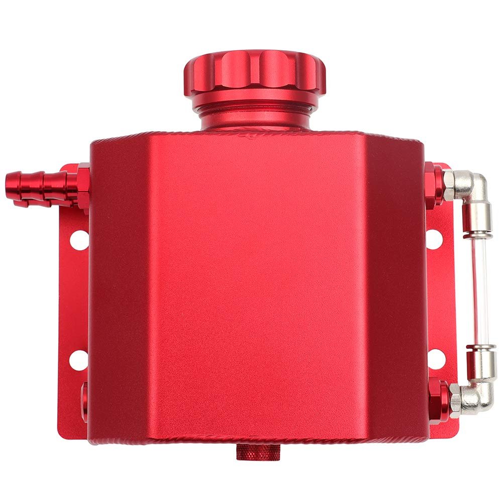 Universal 1l Coolant Reservoir Bottle Radiator Overflow Expansion Tank With Cap Red Fits Most Vehicles