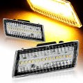 Eparts Full Led Fender Side Marker Light Turn Signal Lamp Assembly Replacement For 2005 2014 Chrysler 300 Clear Lens Amber 
