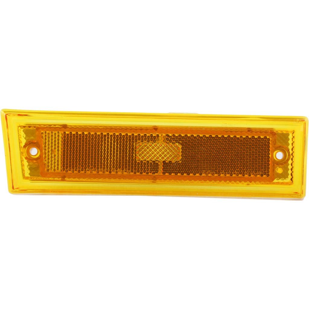 Side Marker Light Assembly Passenger Front For Gmc Jimmy 1990 1991 Without Chrome Trim Gm2551106 Black Plastic Halogen Lamp