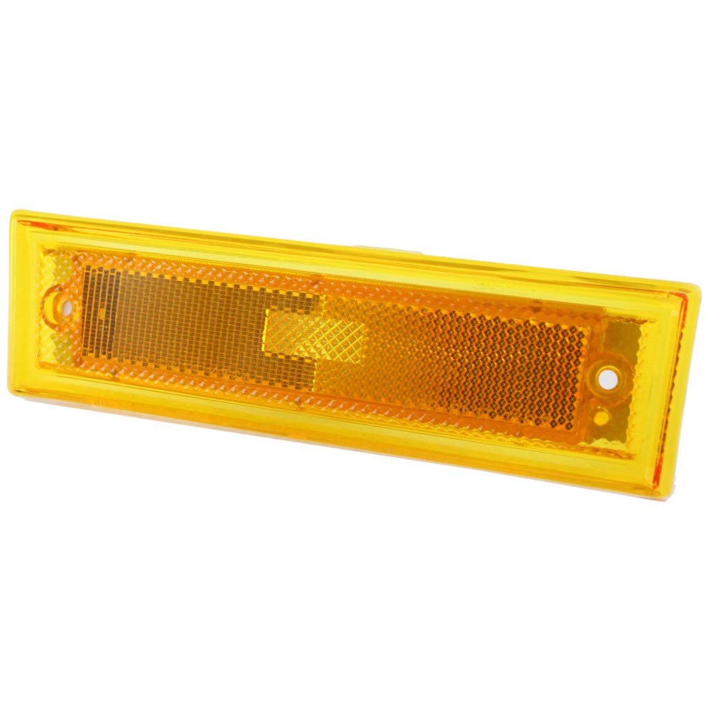 Side Marker Light Assembly Passenger Front For Gmc Jimmy 1990 1991 Without Chrome Trim Gm2551106 Black Plastic Halogen Lamp
