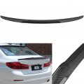 Aintier 1pc Carbon Fiber Spoiler Wing Compatible For 2017-2021 Bmw G30 G38 F90 M5 Glossy Black Rear Trunk Tail