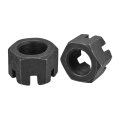 M30x1 5mm Hexagon Slotted Nut Grade 4 8 Carbon Steel Hex Nuts Good For Machinery Repairing Black 3pcs 