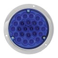 Gg Grand General 82271 Blue Blue 4 Inch Pearl 24 Led Light With Clear Die Cast Housing 