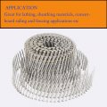 Waltyotur 1200 Count Stainless Steel Coil Roofing Ring Shank Siding Nails 15-degree Collated Wire 1-1 4 Inch 0 09 Small Cap