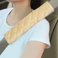 Amooca Soft Auto Seat Belt Cover Seatbelt Cushions Shoulder Pad 2 Pcs For A More Comfortable Driving All Cars Light Khaki 
